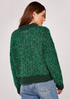 Chevron Knit Jumper, Green, large