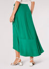 Ruffle Wrap Maxi Skirt, Green, large