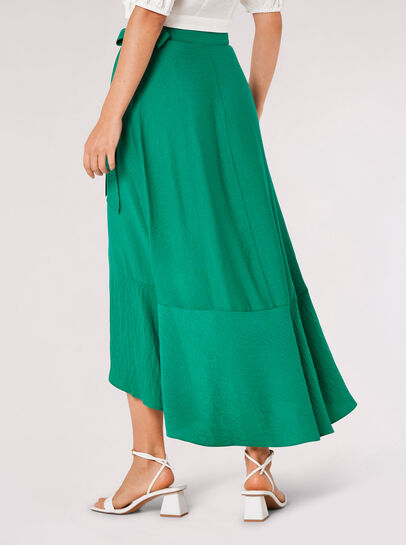 Ruffle Wrap Maxi Skirt