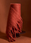 Soft Boucle Knit Scarf, Rust, large