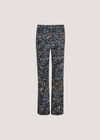 Paisley Print High Waist Flare Jeans, Blue, large