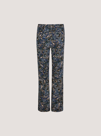 Paisley Print High Waist Flare Jeans