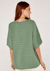Textured Oversized Necklace Top, Green, large