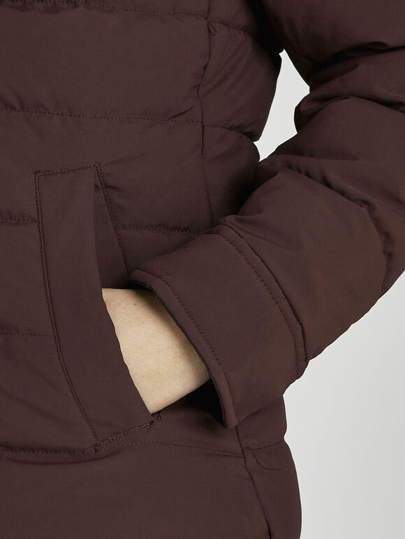 Reversible Puffer Jacket, Burgundy, large