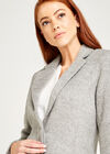 Grey Brushed Wool Blend Coat, Grey, large