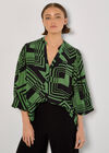Geo Squares Shirt, Green, large
