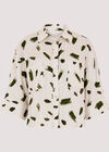 Paint Stroke Print Utility Shirt, Stone, large