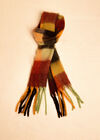 Colour Block Check Square Scarf, Brown, large