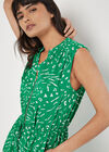 Animal Print Zip Mini Dress, Green, large