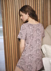 Camo Leopard Print Lounge Tee, Pink, large