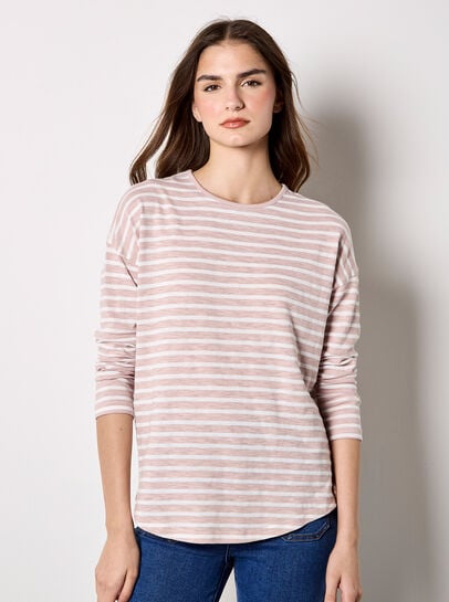 Soft Slub Jersey Stripe Top