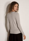 Diamante Embellished Jumper, Grey, large