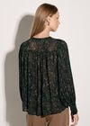 Snakeskin Chiffon Blouse, Green, large