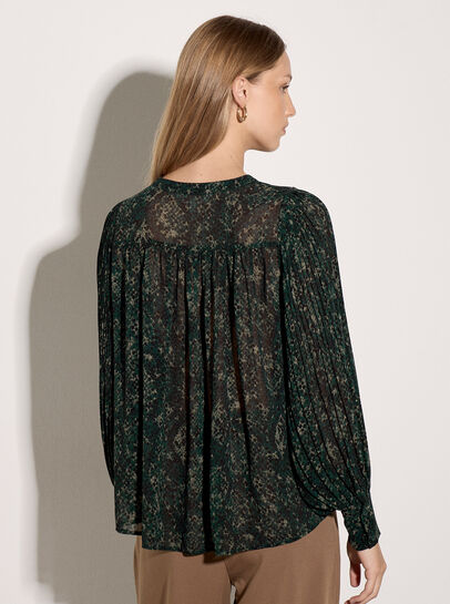 Snakeskin Chiffon Blouse