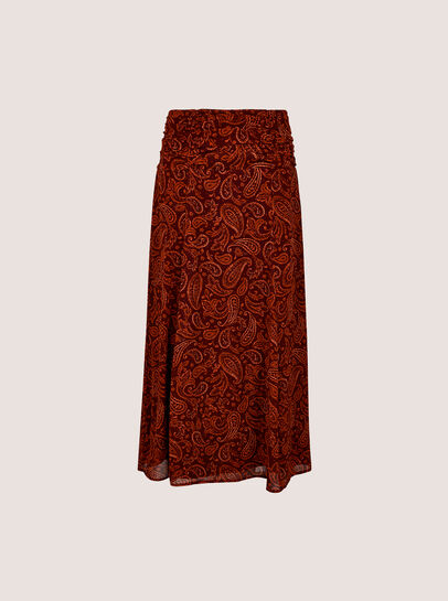 Chiffon Paisley A-Line Midaxi Skirt