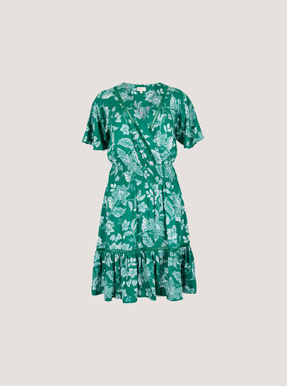 Sarasa Floral Wrap Mini Dress