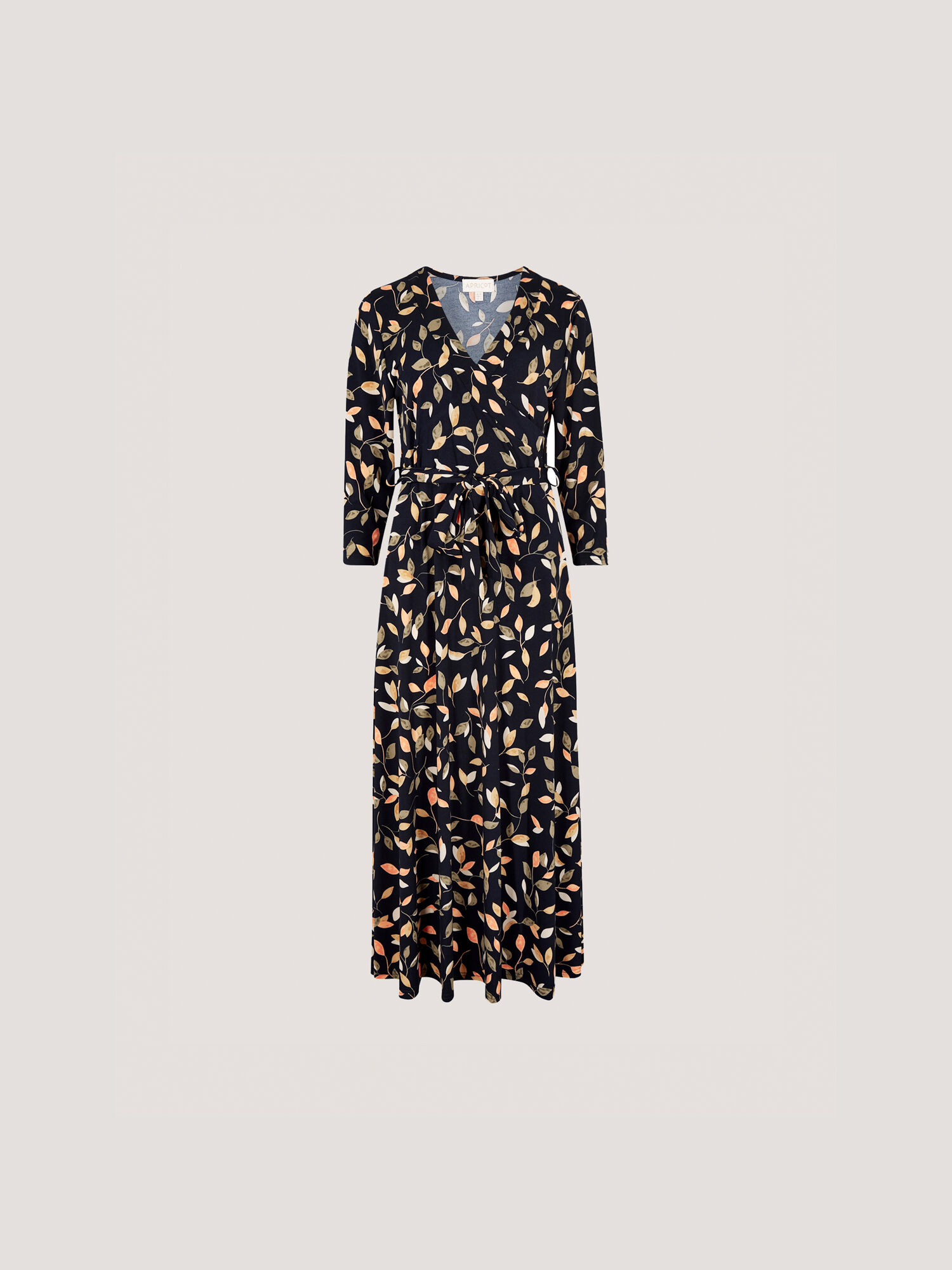 Leaf Print Wrap Maxi Dress | Apricot Clothing
