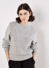 Twist Cable Knit Jumper, Light Grey / Silver, large