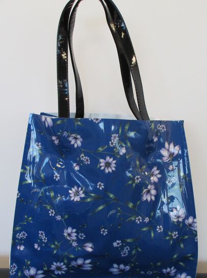 Periwinkle Flower Shopper Bag