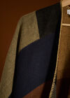 Colour Block Blanket Cape, Brown, large