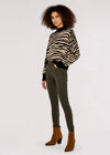 Mock Neck Zebra Jumper, Stone, large