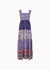 Patchwork Floral Paisley Maxi Dress, Purple, large
