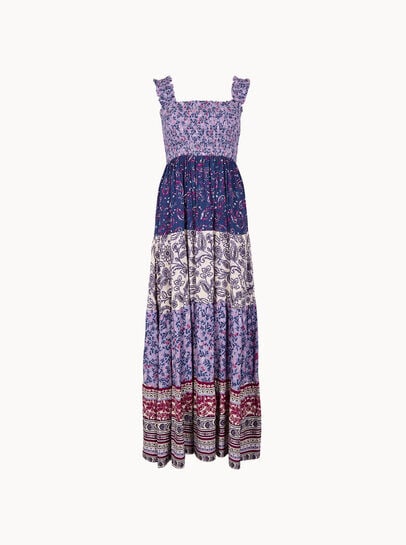 Patchwork Floral Paisley Maxi Dress