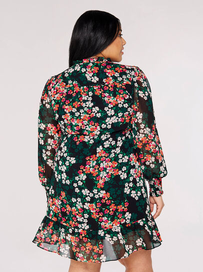 Curve Floral Midi Dress