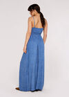 Textured Cami Maxi Dress, Blue, large