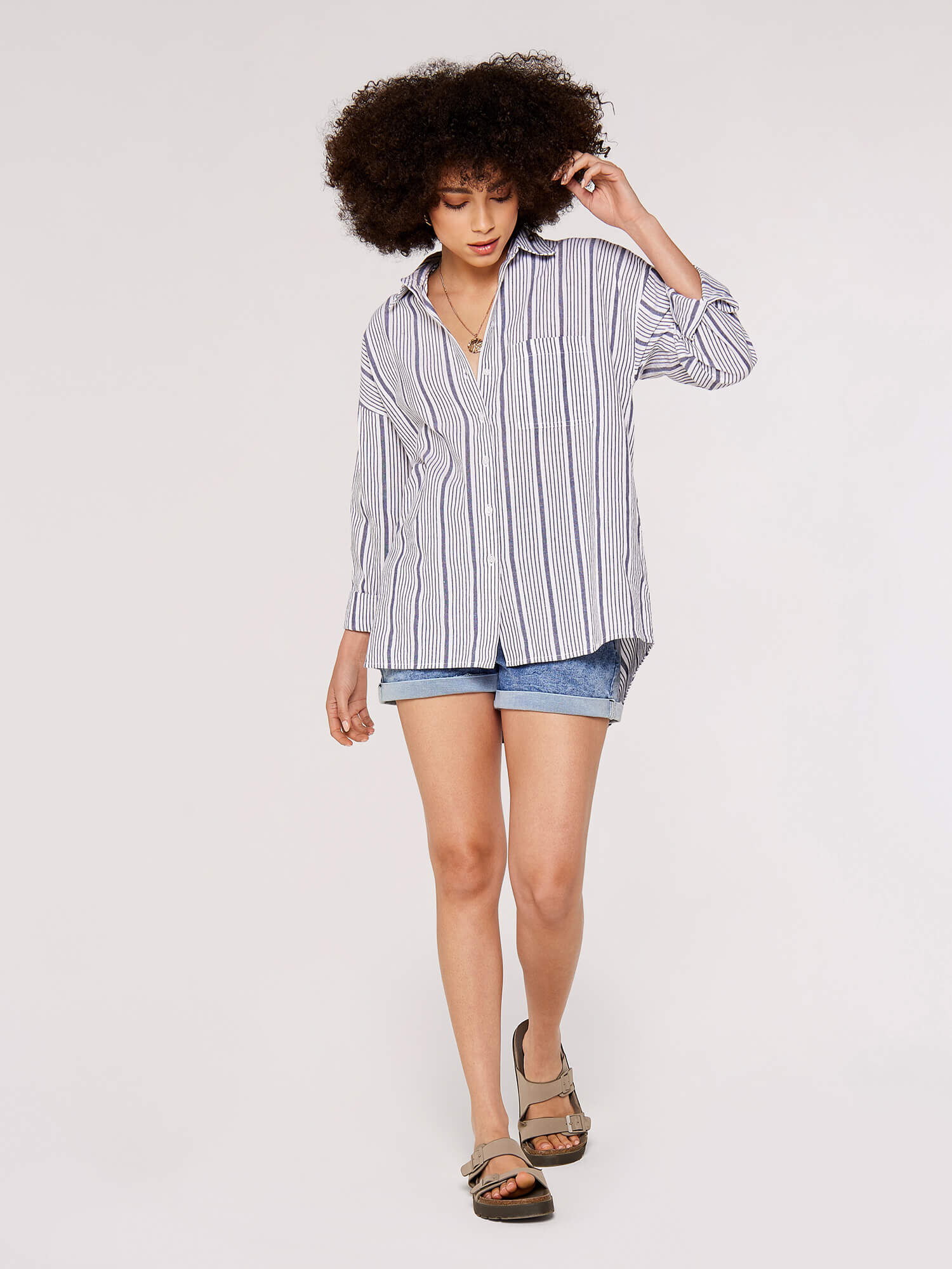 L&#39;Appartement DEUXIEME CLASSE - エスゼットブロックプリント】OVERSIZE STRIPE SHIRT 中古・古着通販】SZ Blockprints (エスゼットブロックプリント