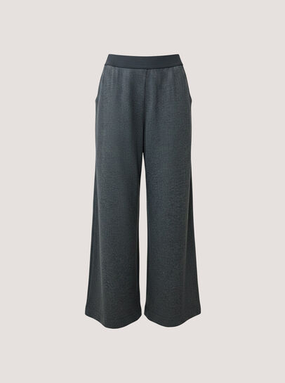 Herringbone Wide-Leg Trousers