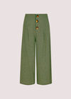 Linen Mix Culotte , Khaki, large
