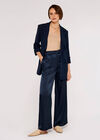 Turn up Sleeve Blazer, Navy, large