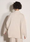 Waffle Jersey Knit Oversized Top, Stone, large