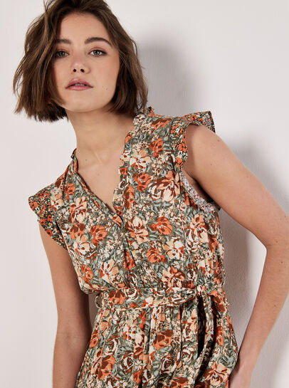 Ditsy Floral Ruffle Mini Dress