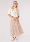 Tulle A-Line Midaxi Skirt, Stone, large