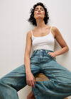 Ellie Wide Leg Boyfriend Jeans, Blue, large