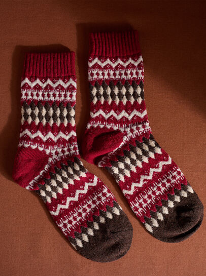 Fair Isle Patterned Socks