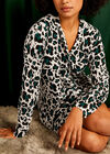 Nachthemdkleid mit Gepardenmuster, Grau, Größe L