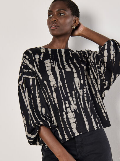 Tie Dye Stripe Top