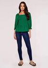 Self Check Smock Top, Green, large