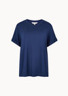 Cotton Modal T-Shirt, Blue, large