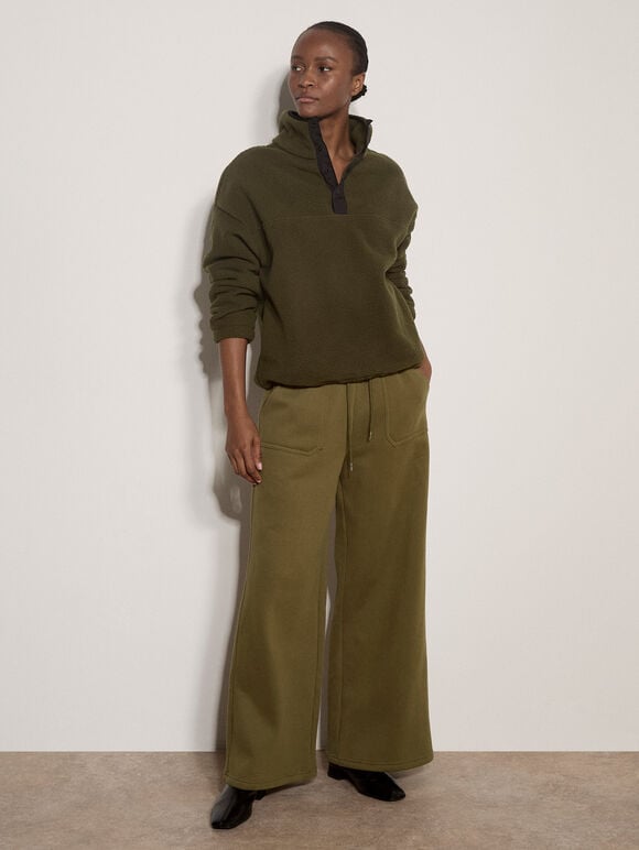 Soft Borg Fleece Jumper, Green, large