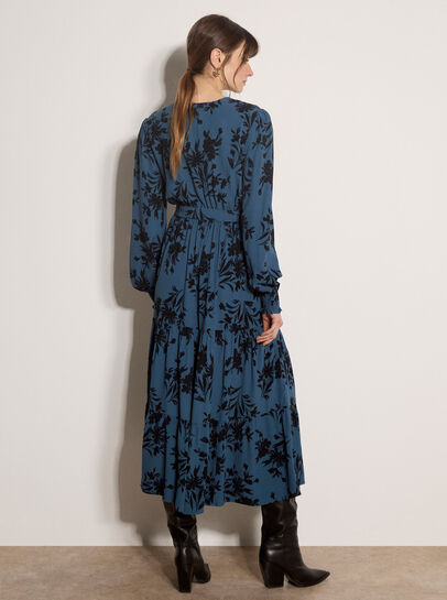 Floral Crepe Midi Dress