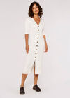 Sleek Button Down Dress, Cream, large