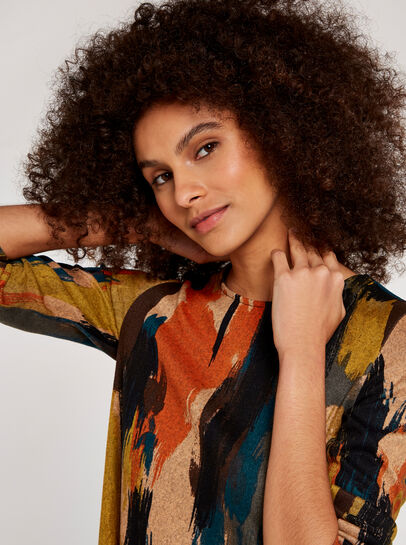 Paint Print Swing Mini Dress