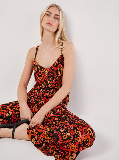 Colourful Ikat Palazzo Jumpsuit