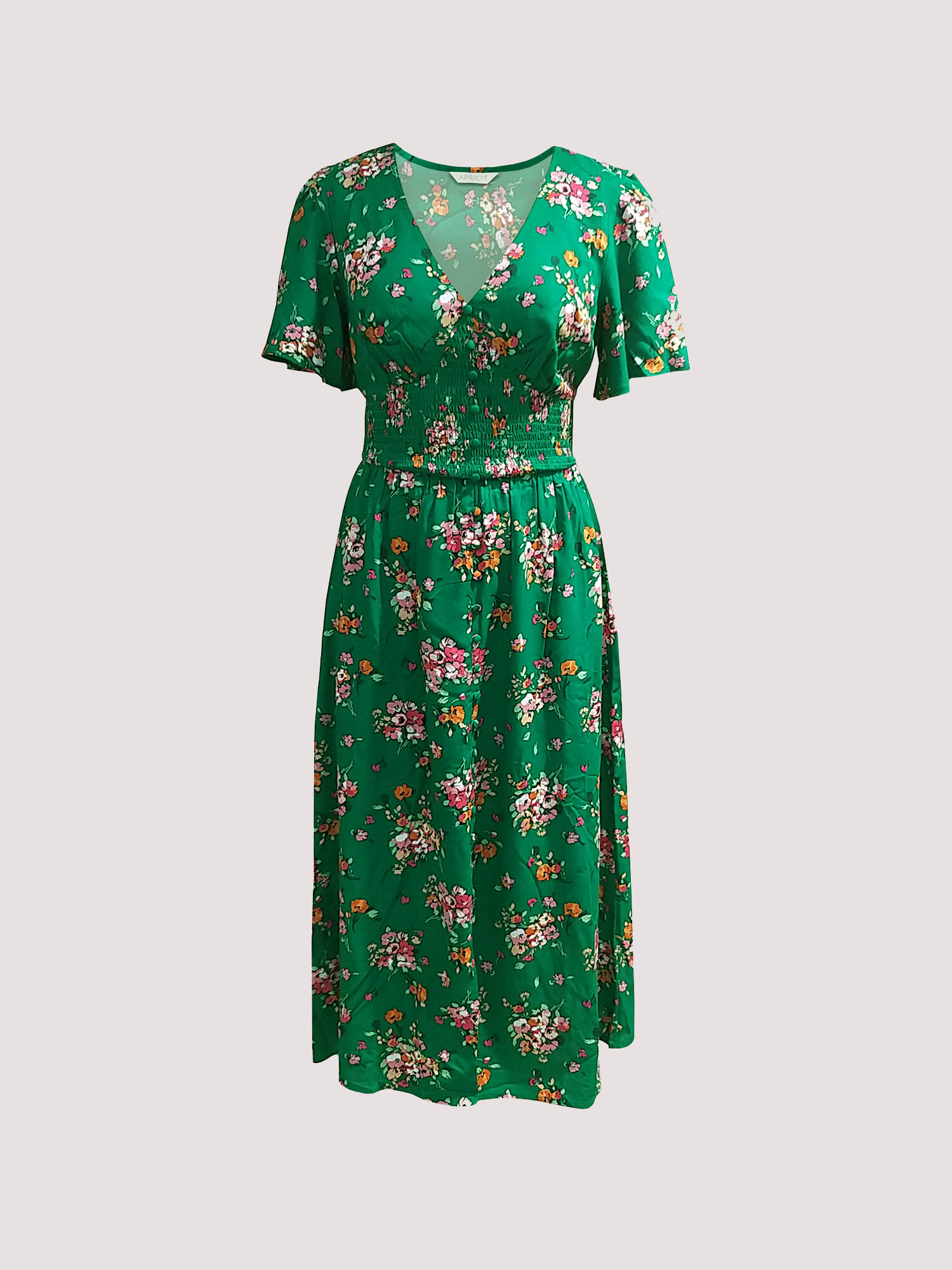 Smocked bodice shop midi dress