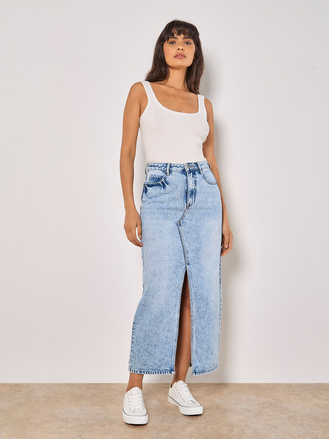 Amara Denim Maxi Skirt