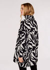 Zebra Print Oversized Tunic, Grey, large
